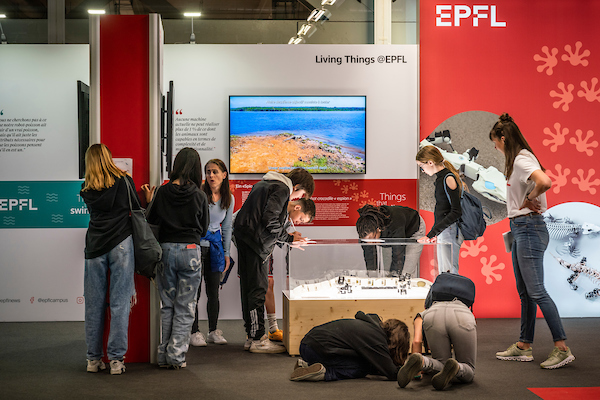 Some of NCCR Robotics robots were showcased in the exhibition "Living Things @EPFL" in the BEA fair that took place in April 2022. ©Nicolas Righetti/Lundi13.ch